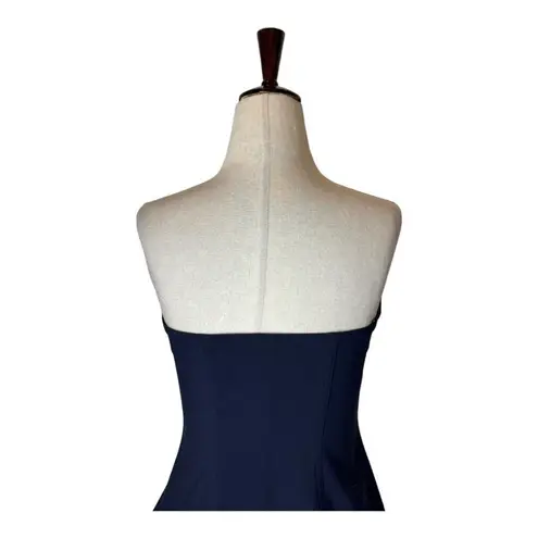 Likely Dress Women 2 Navy Blue Strapless Ruffled Bodycon Mini Cocktail Party