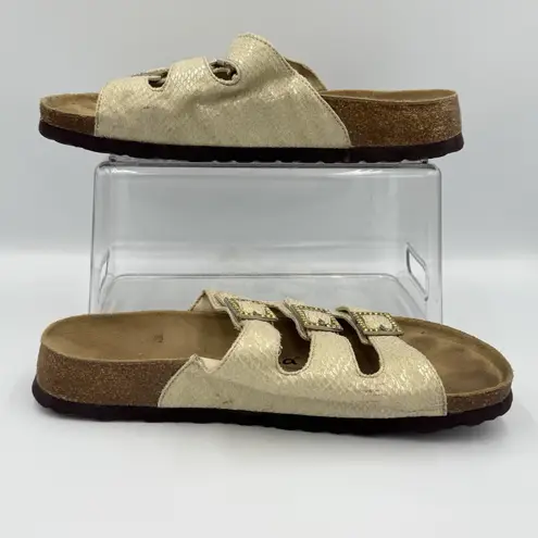 Birkenstock  Betula Arizona Women Gold Snakeskin Sandal Slide Size 41 US L 10