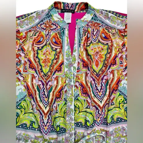 AG Studio Paisley Mini Dress Large Pink