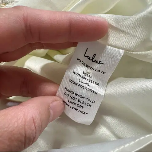 NWT Lulus Uniquely Posh Beige Tweed Sequin Lurex Short Sleeve Mini Dress Size L Gold Size L