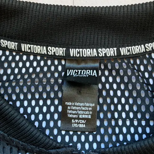 Victoria's Secret Sport All Over Mesh Bomber Jacket Black Sz S