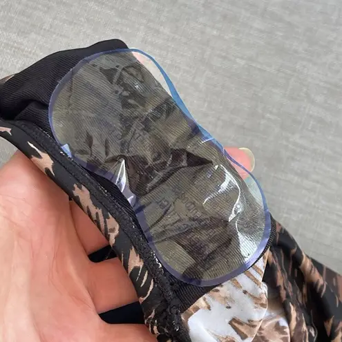 MiracleSuit Wrapsody One Piece Swimsuit Size 10 Brown Multi NEW Tummy Control