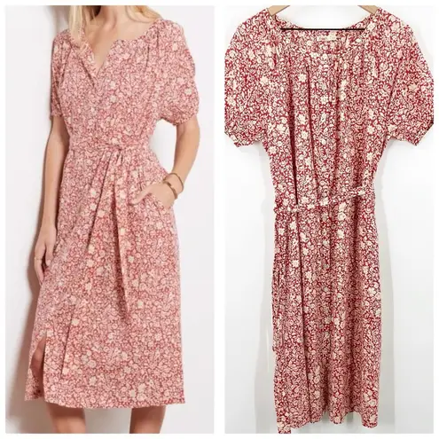 Faherty Carmel Dress In Tandoori Spice Sunrise Floral