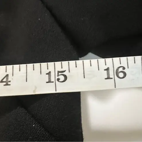 TOCCIN New York Size 2 Black Faux Leather Trim Fit & Flare Mini Dress Edgy Chic