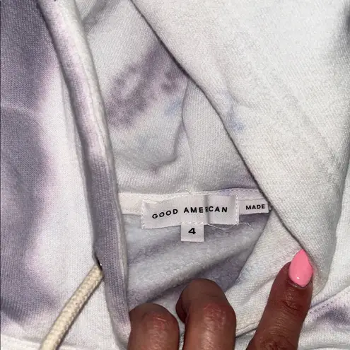 Good American  Purple Tie Dye Hoodie