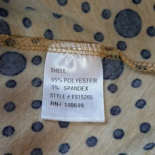 Frock Shop Mustard Yellow & Navy Dots 3/4 Sleeves ModCloth Blithe Midi Dress NEW