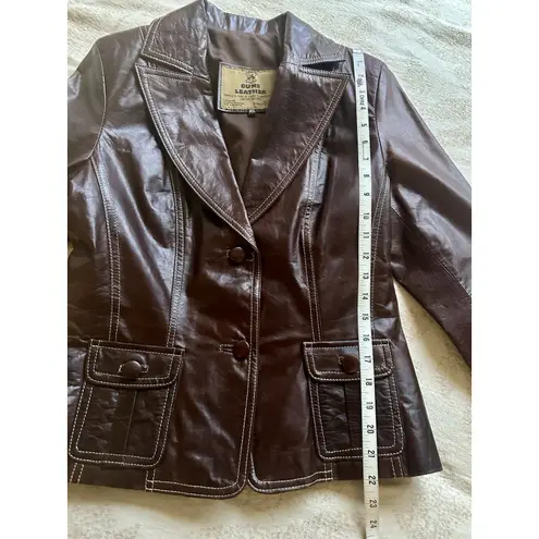 Guns and Leather Argentinian Jacket Fits a Women's Small, Maroon Red