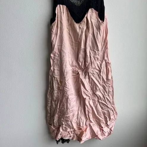 Vintage Art Deco Flapper Gatsy Sequin Jewel Black Silk Party Mini Flapper Dress