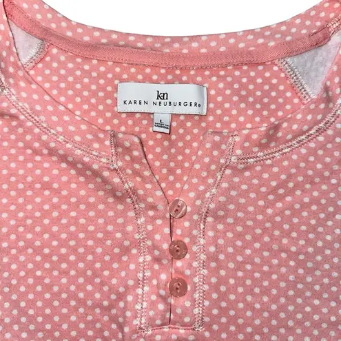 Karen Neuburger Pink Polka Dot Short Pajama Set Size L
