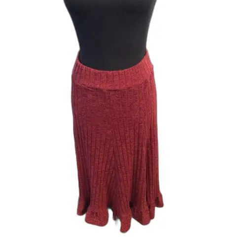 Anthropologie Pauline Midi Sweater Knit skirt XSP RED VNC Size undefined