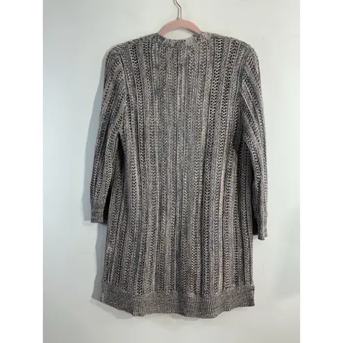 Womans Dress Barn Large Pink Blue Open Front Cardigan Sweater