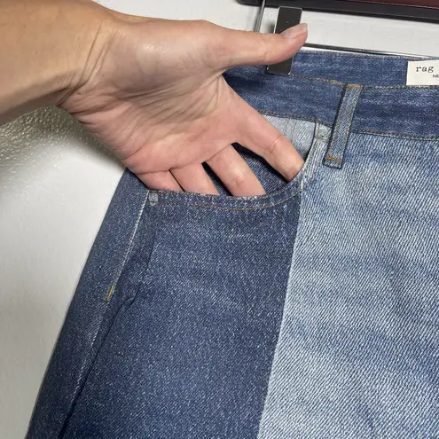 Rag and Bone  Stretch Miramar Nina Cigarette Jeans Size 30 Byron Patchwork Blue NEW - Image 3