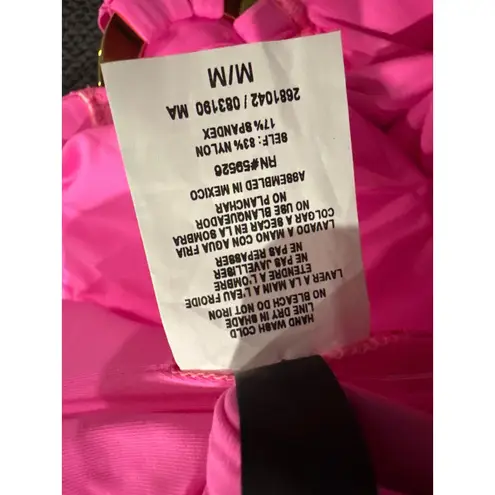 Soluna Swim Standard Buckle Up One Piece Bandeau Swimsuit Size Medium Pink