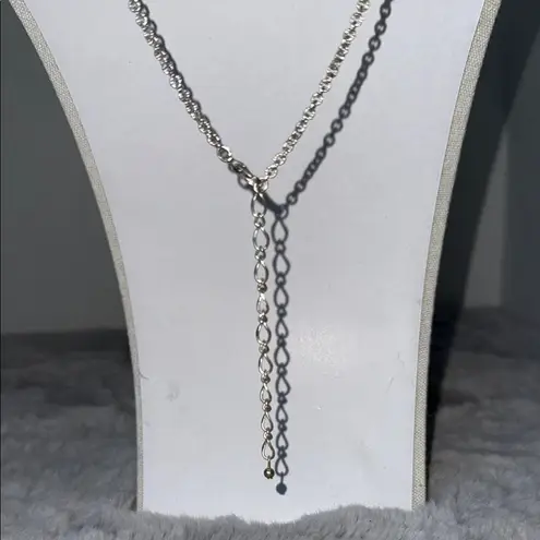 Sophisticated Silver and Black Beaded Necklace
