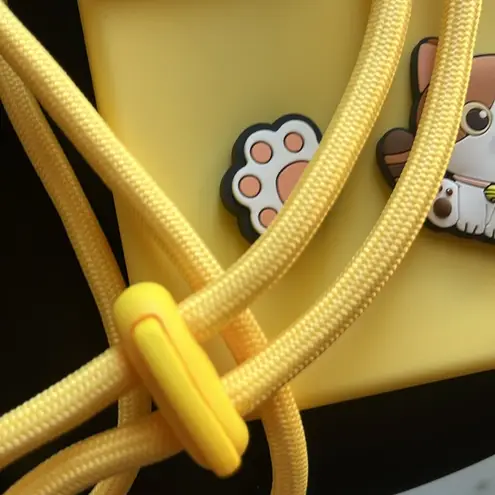 QUNCLE Yellow Kids OR ADULTS Phone Pouch Zipper Top adjustable strap waterproof