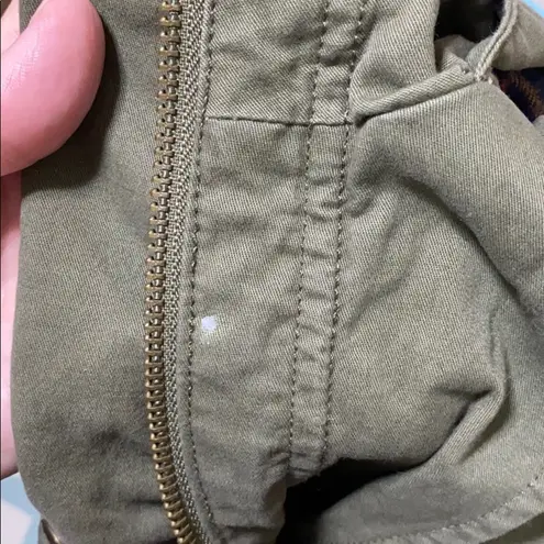 mine Plaid Utility Jacket Green Sz Small