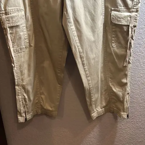 Style & Co B25 . Khaki cropped pants size 16