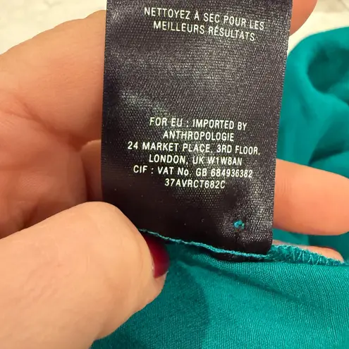 Moulinette Soeurs | Anthropologie Lace Cloaked Green Blouse Size 6.