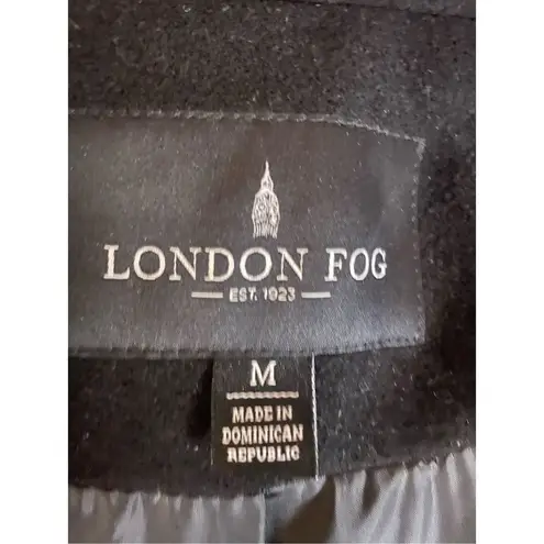 London Fog  women’s Medium Black knee length wool Blend Coat