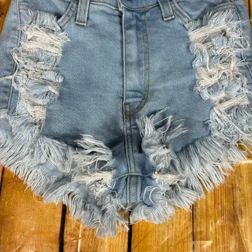 Vibrant MIU Size Small Distressed Denim Shorts