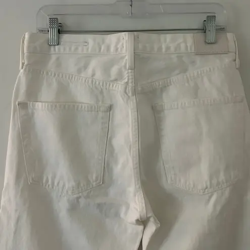 Edwin Women's Hana Classic Straight Crop Denim Jean White Noise 30 New with Flaw