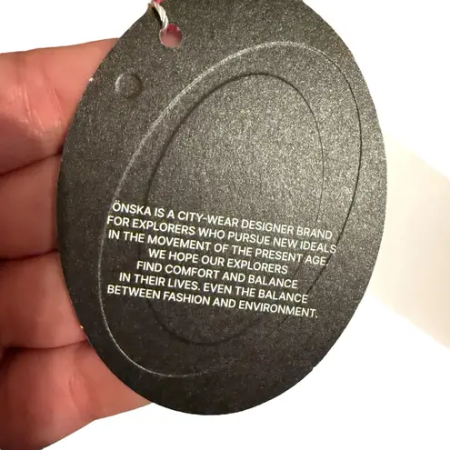 Onska Jumeoni Satin Bag Beaded String Strap Melon Gray Green Korean Fashion NWT