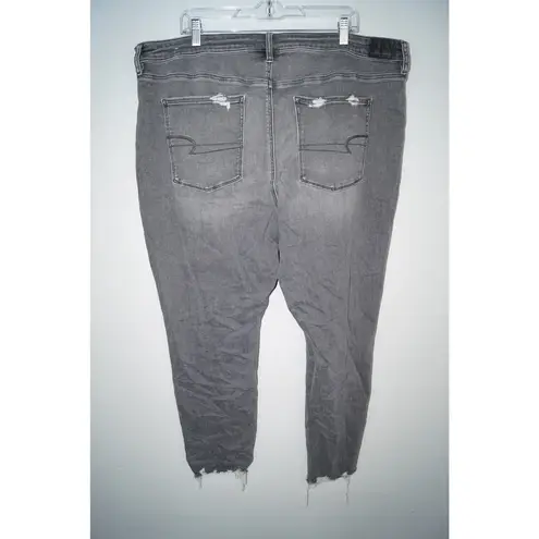 American Eagle  Next Level Stretch Super Hi-Rise Jegging Distressed Gray Size 20