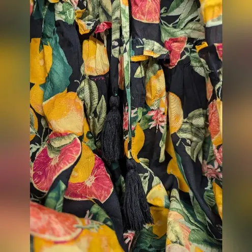 RTR Sz small s Cara Cara New York Harbour Island Dress oranges grapefruit fruit Yellow