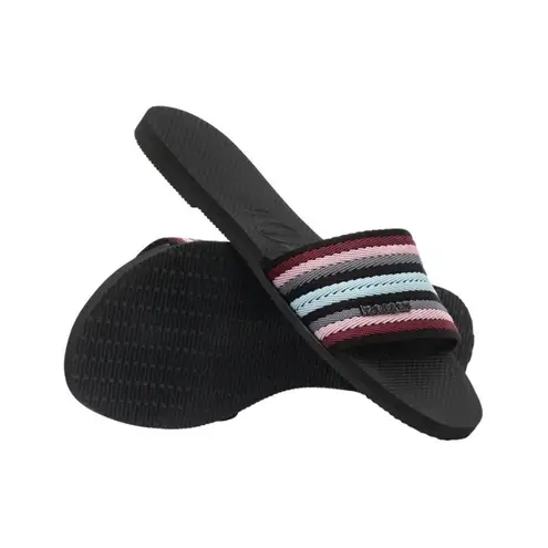 Havaianas Women's You Malta Mix Slide Sandal, Size 10, Black/Multi, NWT