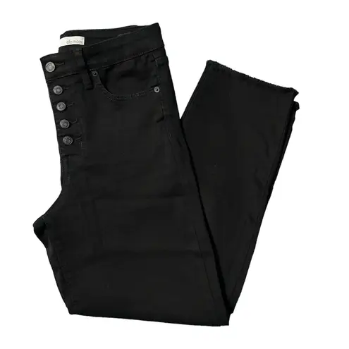 Ella Moss black high rise straight ankle jeans