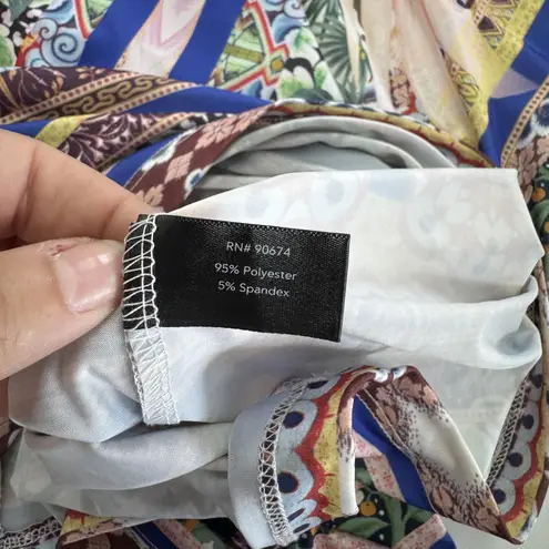 Boston Proper Dress Womens Large Boho Floral Abstract Boho Coastal Mini