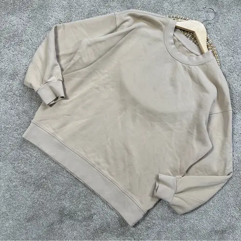 Lululemon  Perfectly Oversized Crewneck Sweatshirt Cotton Terry in Cafe Au Lait 6 - Image 4