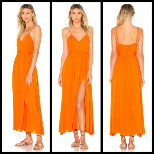 Mara Hoffman 💕 SWIM💕 Alma Sleeveless Wrap Front Maxi Dress ~ Orange Small S