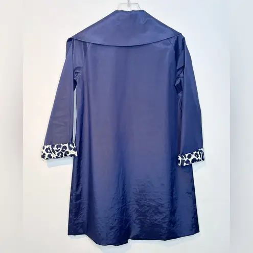 Jane Post Navy Blue Trench Coat All Weather Jacket Size S