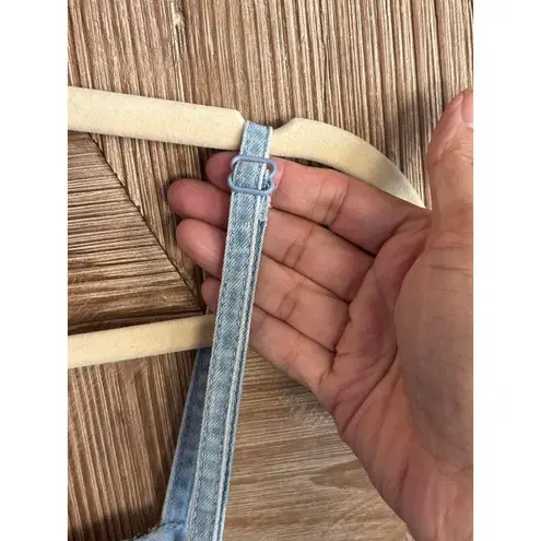 Newport News Vtg Jeanology Womens Denim Sleeveless Dress Size 14 Cottage