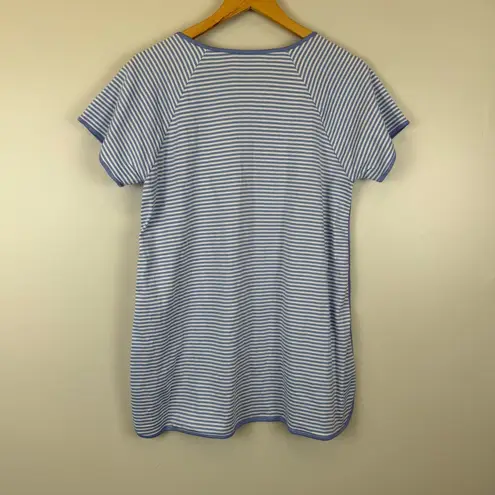 Lake Pima Maternity Short Sleeve Top in Hydrangea Women's Size Medium Blue