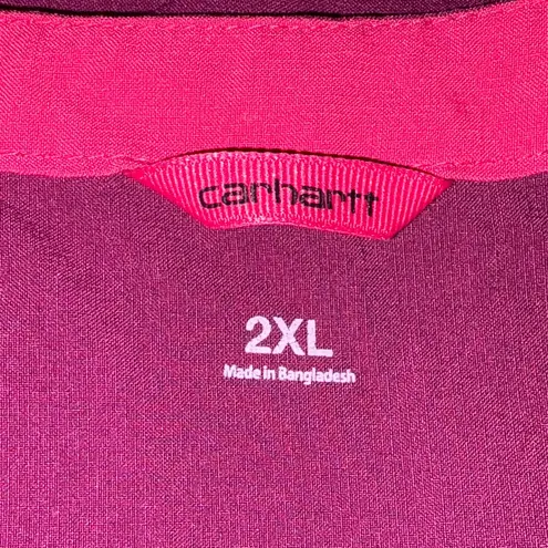 Carhartt  Magenta matched top and pants scrub set