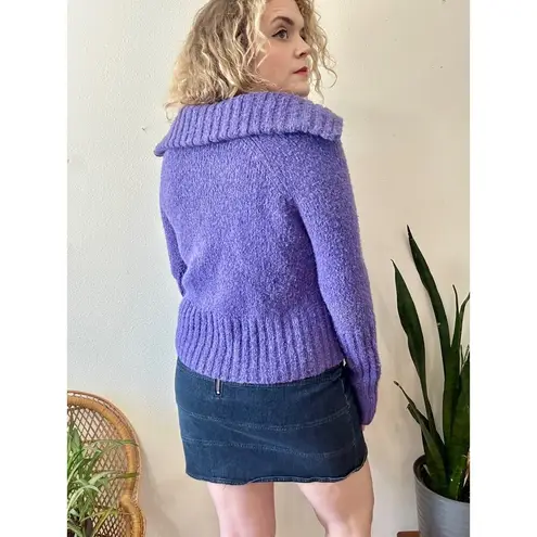 Y2K Deep Periwinkle Collared Cardigan size medium