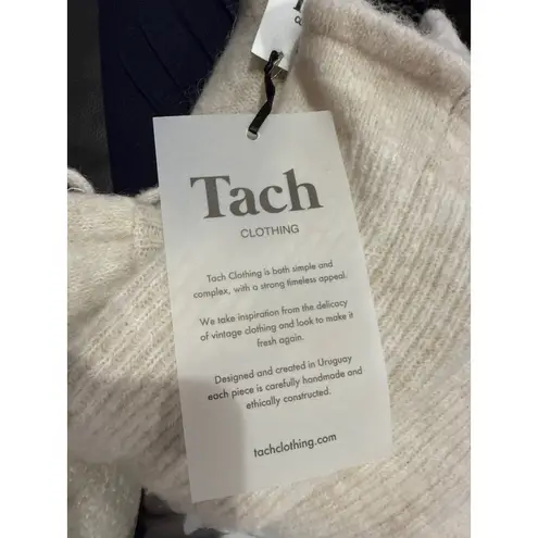 NWT Tach Clothing Bella Wool Sweater Top in Cream Sz Small $198