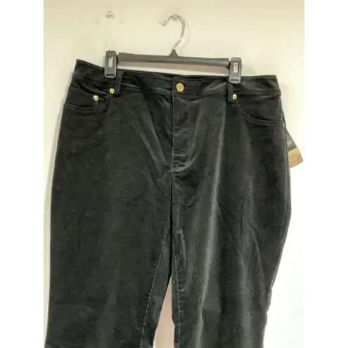 Woman’s Iman 300,degree Slimming Technology 16 Black Corduroy Dress Pants NWT