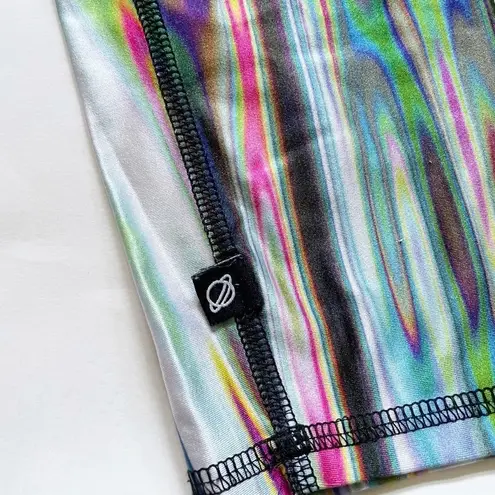 Terez Performance Leggings Watercolor Stripes Size X-Small Crop