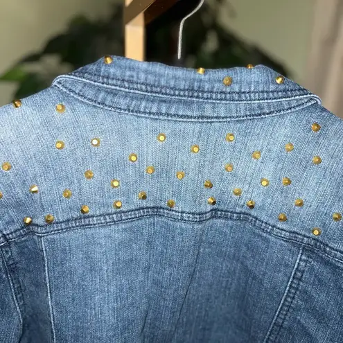 Lane Bryant  Gold Studded Denim Jacket in Size 18