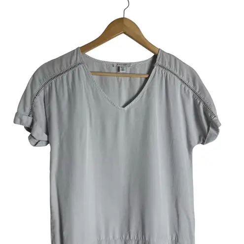 Pure Navy Light Blue Short Sleeve Ladder Trim V