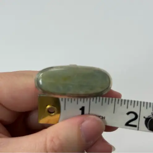 Handmade 925 Prosperity Adventurine Ring 8 3/4