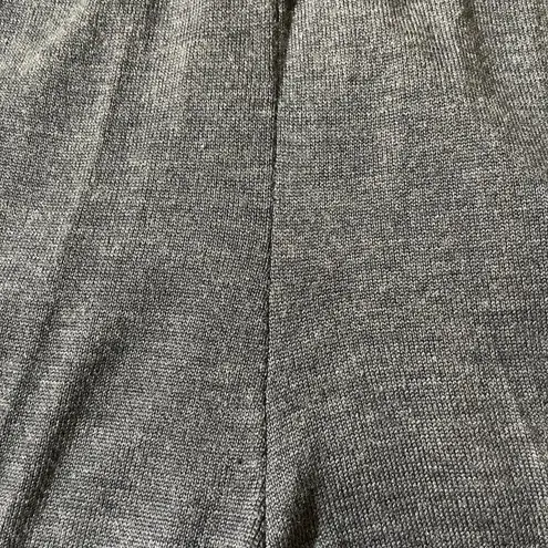 Nina Leonard Dress Wool Blend Grey Knit High-Rise Pant Size S