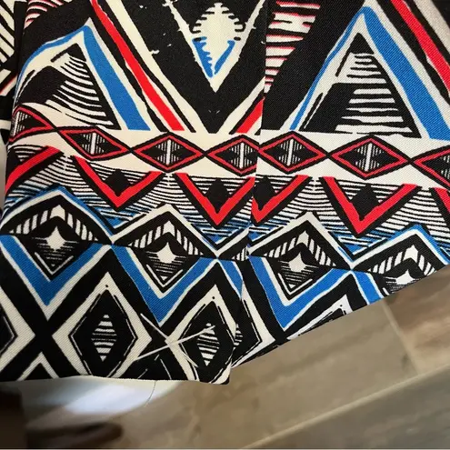 Mario Serrani Italy Sleeveless Sheath Dress Sz 6 Black White Red