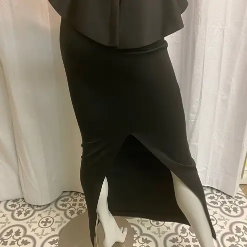 Bebe  Beautiful bodycon Black Floor Length Dress C26