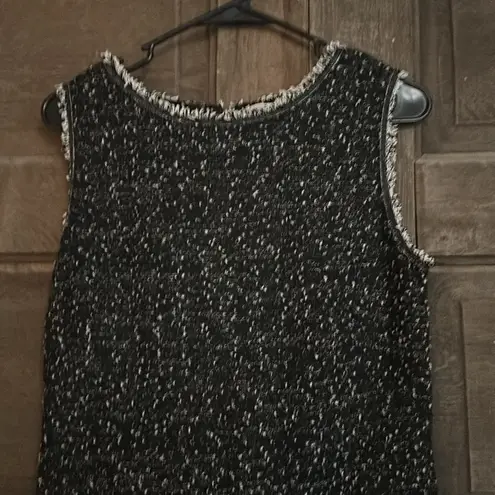 Max Studio  London Size Small sleeveless mini dress tweed black white