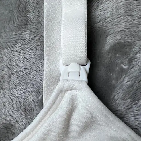 Auden Nursing Lightly Lined Seamless Bra Womens Medium White Adjustable Straps