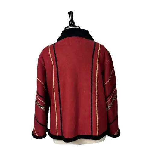 Tally Ho Winter Coat Faux Suede Fur Lined Heavy Black Orange Women’s Size XL